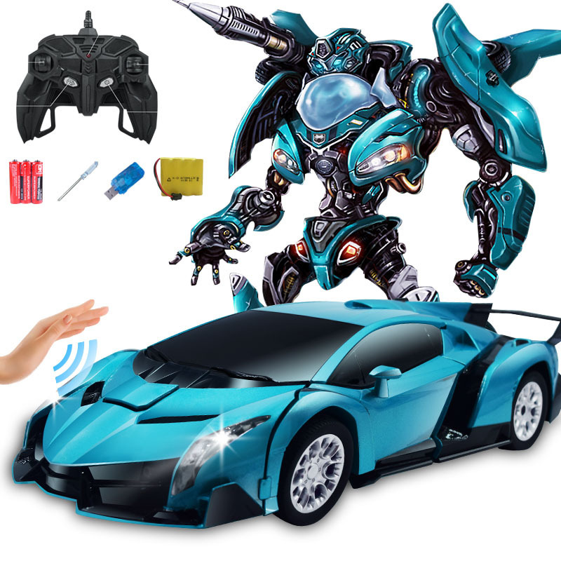 Inductive Transformation Toy King Kong Remote Control Car Charging Robot Racing Car for Children and Boys
