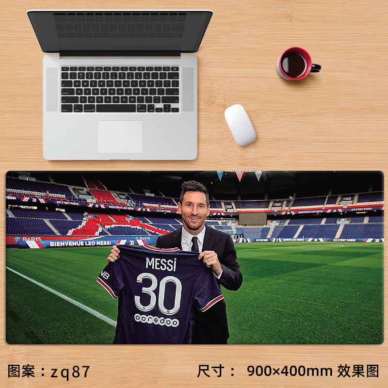 Alfombrilla de ratón nueva de Cristiano Ronaldo, extra grande, de fútbol, Messi, Bayern, La Liga, para juegos, e-sports, con reposamuñecas, para escritorio de computadora