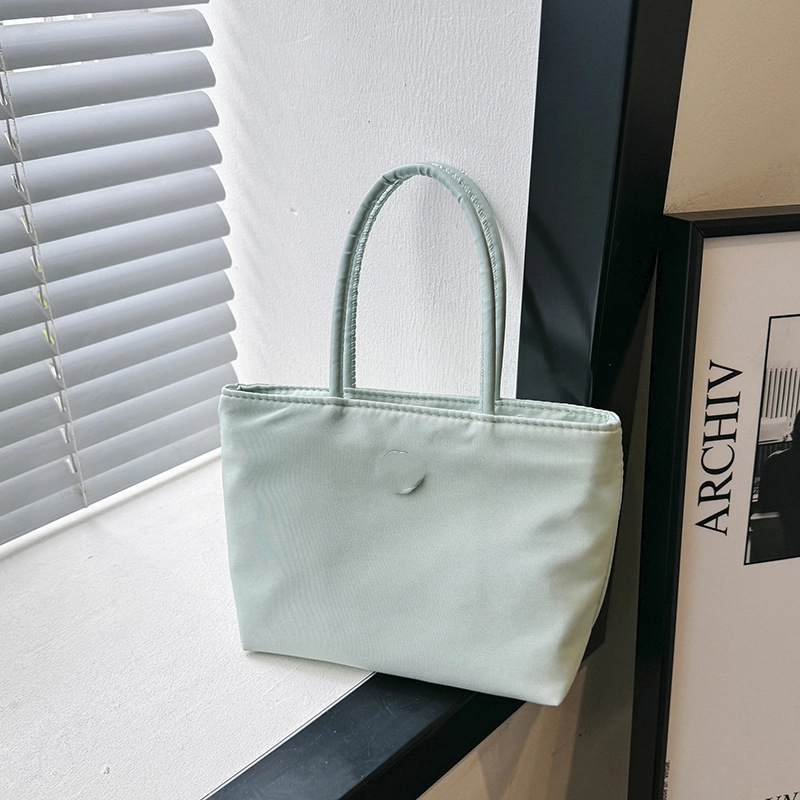 New Handbag, Small Tote Bag, Solid Color Bag, Niche Large-Capacity Fashionable Nylon Bag, Korean Style Simple Tote Bag