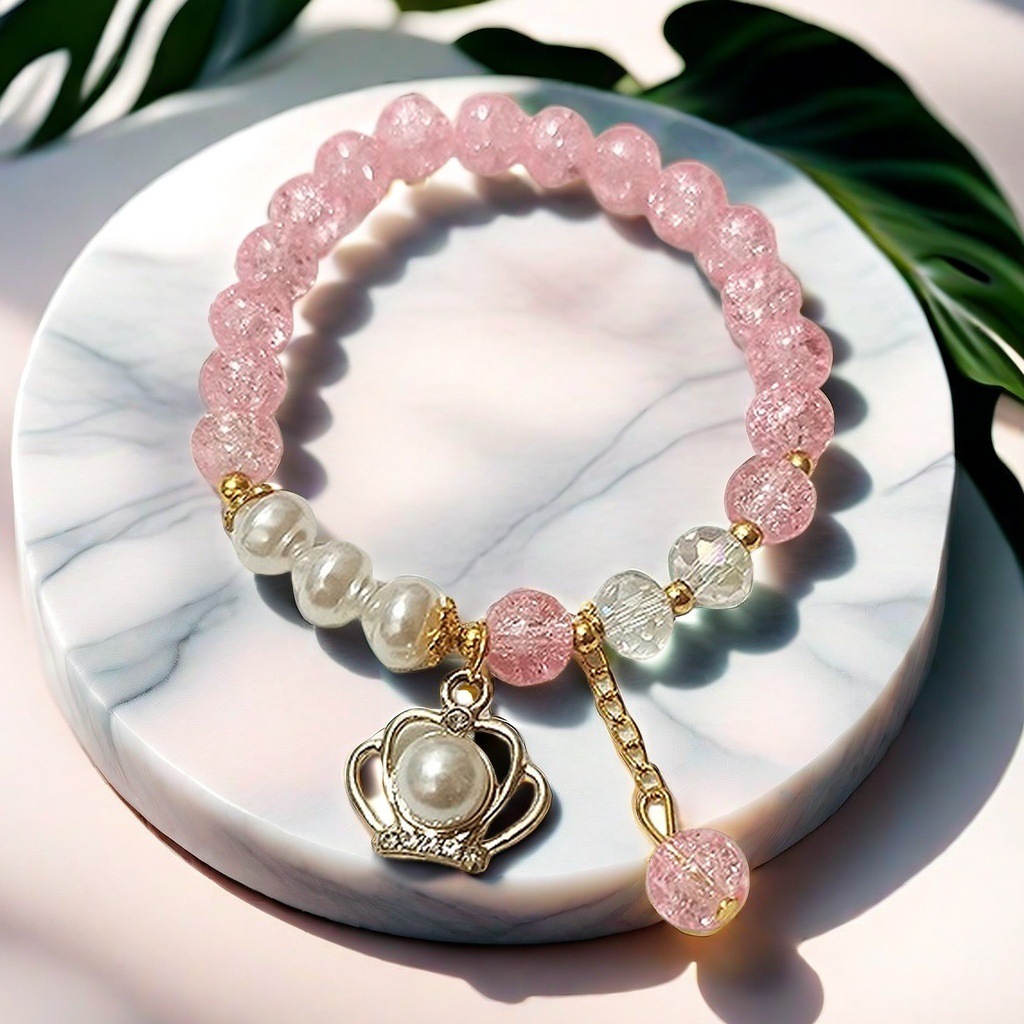 AC01 핑크 크라운 팔찌