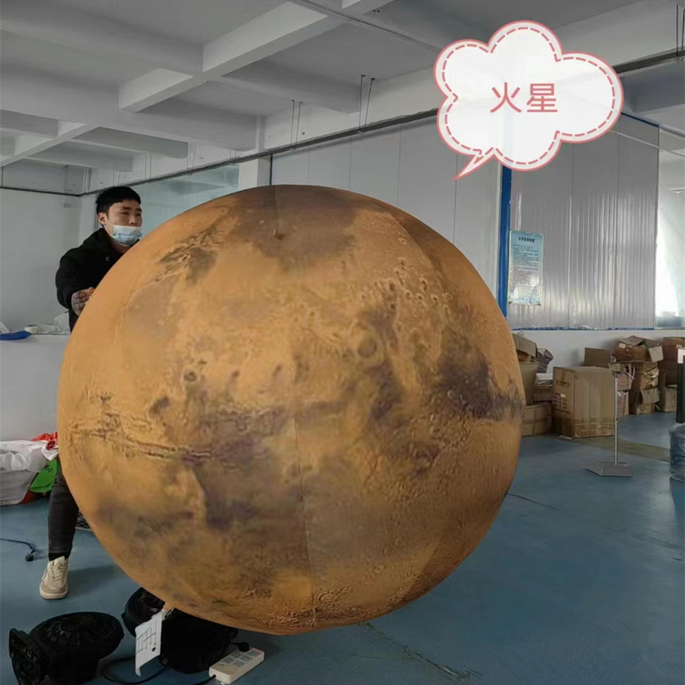 直供PVC星球模型充气月球婚礼变色灯光 悬挂发光九大行星活动气模