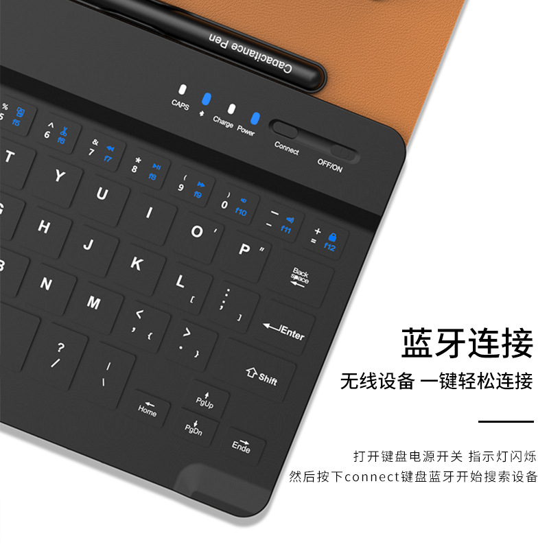 Teclado inalámbrico plegable Funda de cuero para Samsung fol3/fol5 teléfono móvil soporte creativo ratón Bluetooth