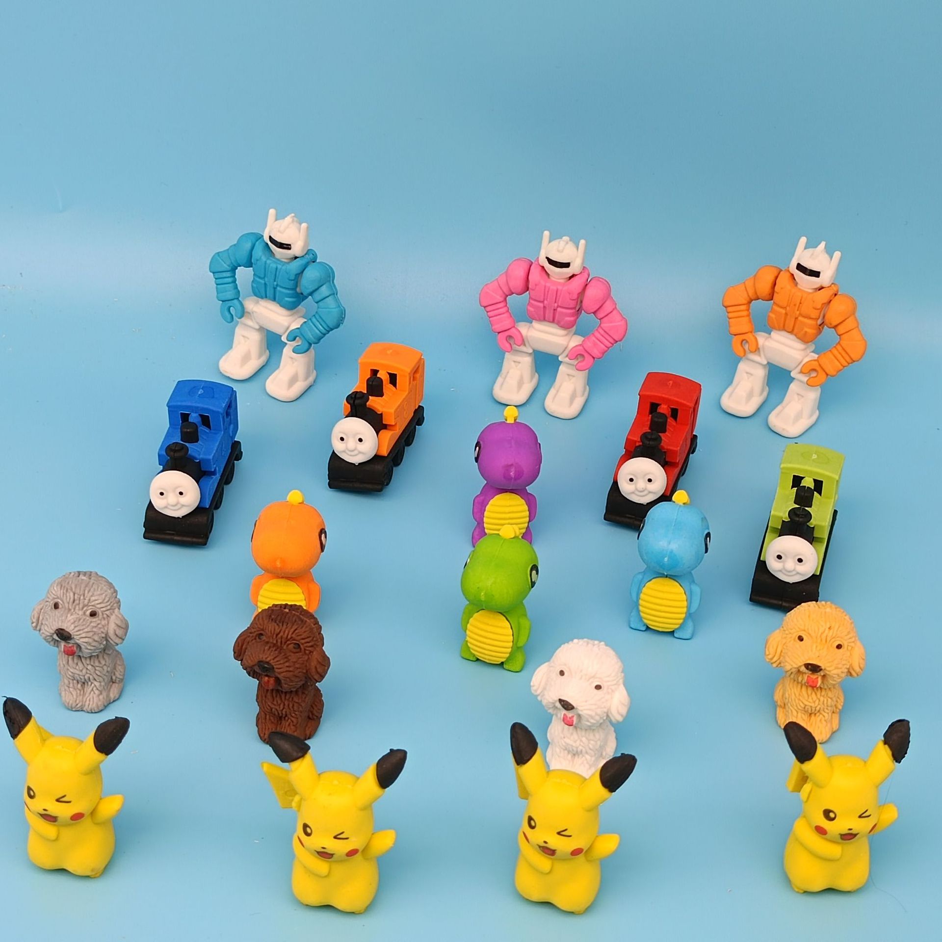 Pikachu borrador tren borrador dibujos animados lindo creativo niños Escuela Primaria niños y niñas