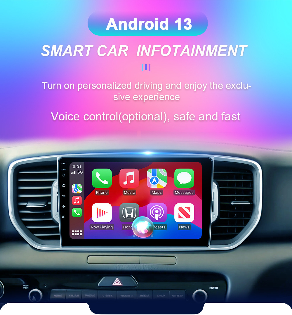 Suitable for Kia Zhipao Sportage4 KX5 16-18 to change Android GPS large screen central car navigation