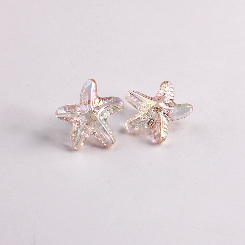 1g Weight Beads Jewelry Making Type DIY Ornament Accessories Classification 1 Piece Quantity Acrylic Material Starfish Pattern All Seasons Season Polished Finish Plating Design Cute, Simple Style Style 1 Piece Acrylic Starfish Polished Beads DIY Ornament Accessories 6