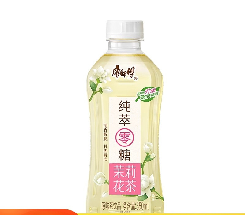 康师傅纯粹零糖茉莉花茶350ml无糖0糖0脂0能量茶饮料健康无负担|undefined