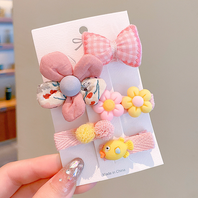 Juego de 5 piezas de pescado rosa y lindo