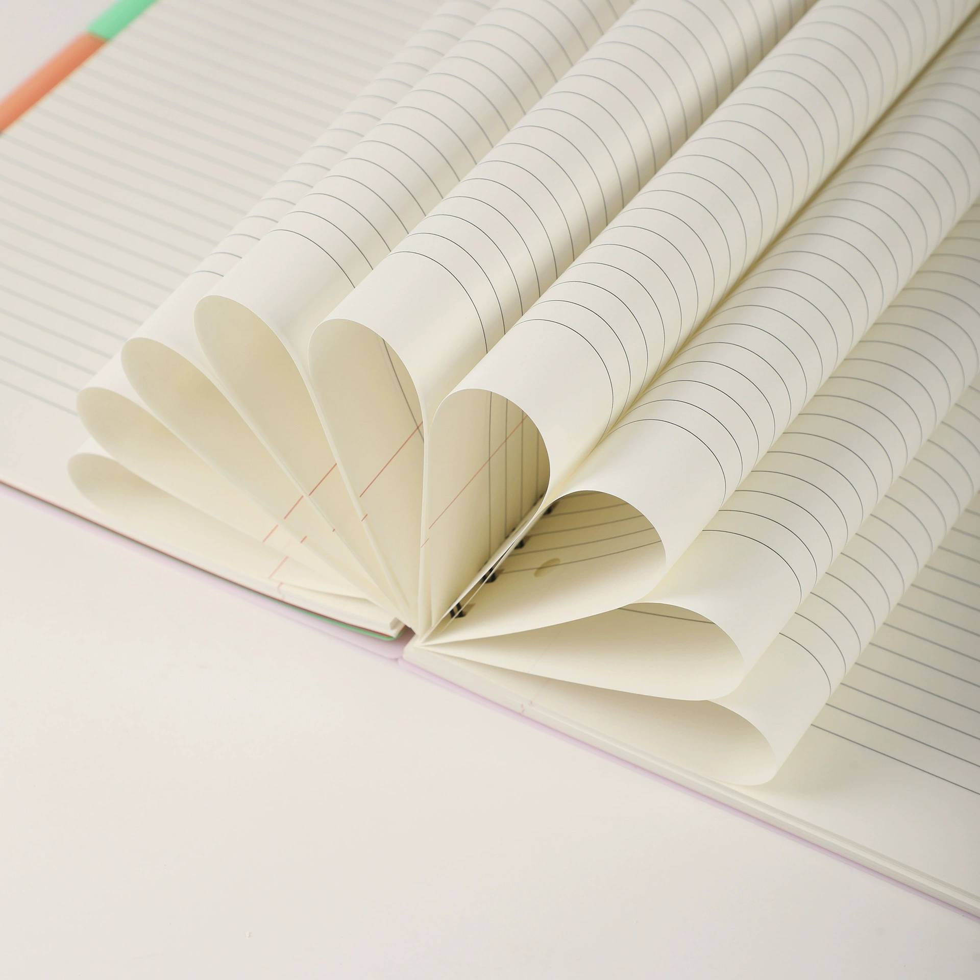 Cross-border preferred coil book solid color student notepad simple office for many occasions horizontal line thickened book