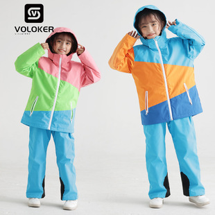 Children's Ski Clothing Girls Split Winter Warm Windproof Breathable Sports Jacket Waterproof Jacket Ski Suit