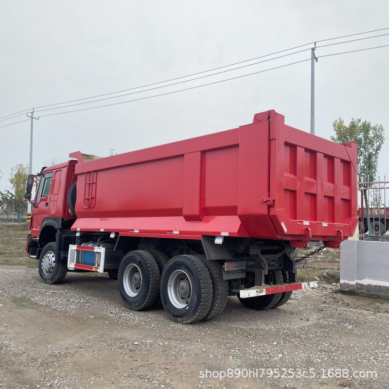 Cross-Border Supply of Sinotruk Howo Rear Eight-Wheel Dump Truck Traction Dump Semi-Trailer 371 Horsepower Dump Truck Heavy Body