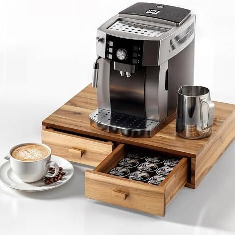 Cross-Border Acacia Wood K Pod Drawer Coffee Machine Holder Restaurant Tea Room Wooden Coffee Pod Storage Box