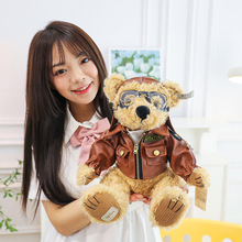 跨境网红相机飞行员熊毛绒公仔汽车挂件玩偶摆件礼品换装玩偶批发