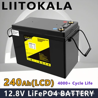 跨境专供LiitoKala12V240Ah大容量户外设备逆变大功率电池LiFePO4