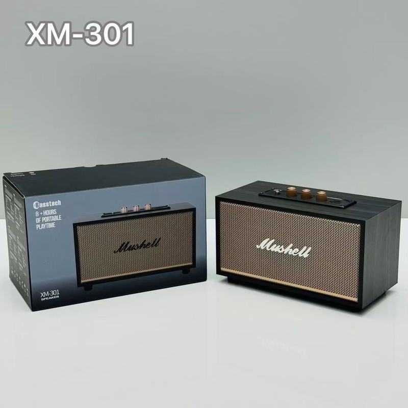 新しい XM301 レトロ Bluetooth オーディオ木製レザー屋外ポータブルサブウーファーポータブル 10 ワット|undefined