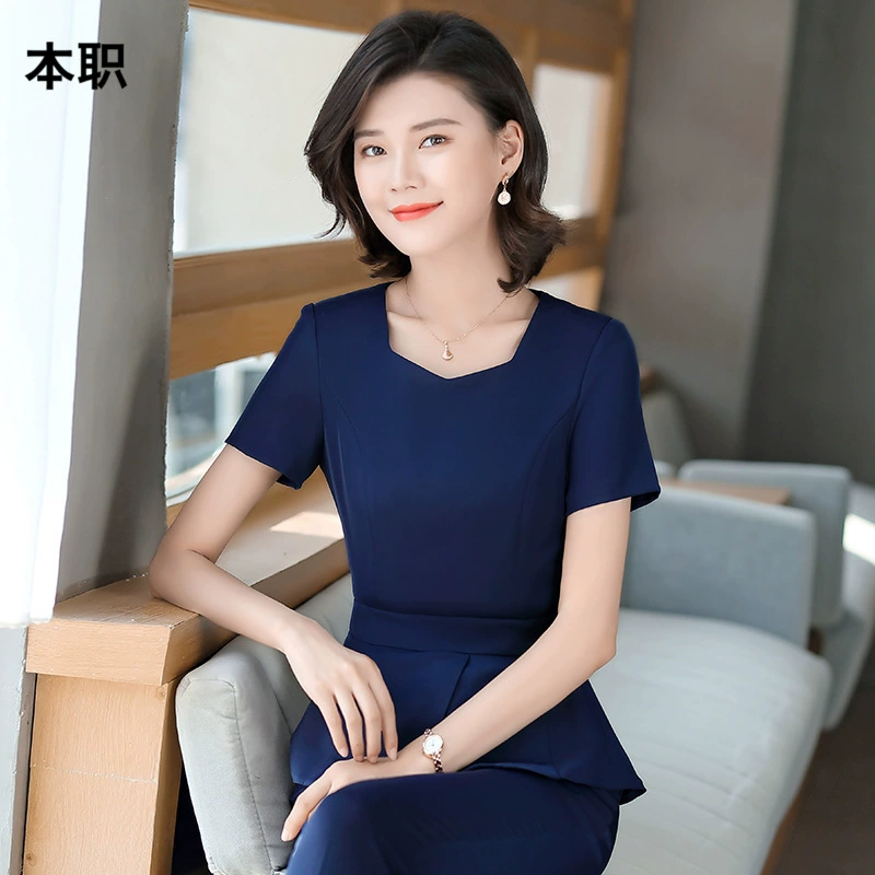 [Прием на стойке регистрации] Женский маленький пиджак Профессиональная одежда Женский костюм костюм с короткими рукавами
