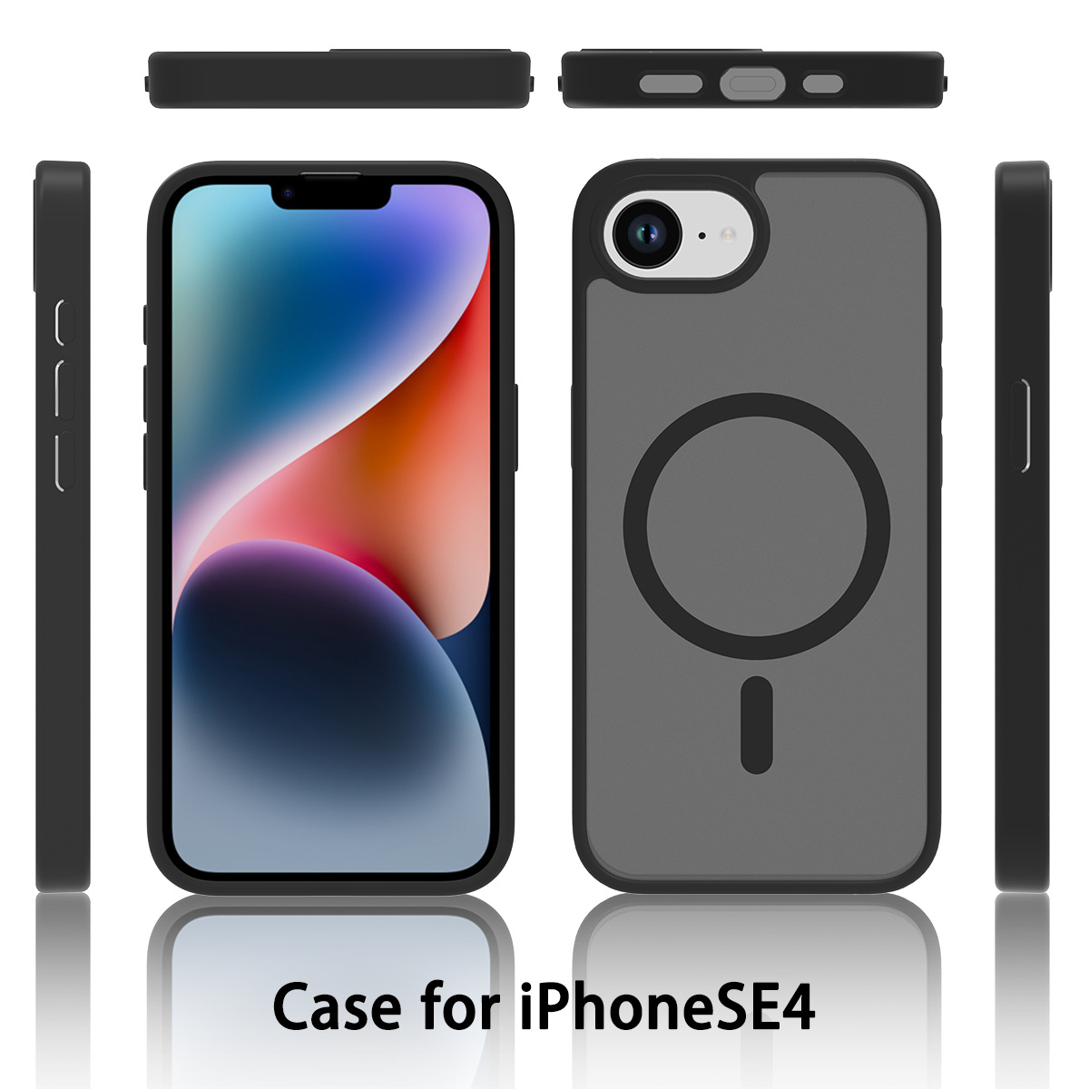 Aplicable iphone16E funda de succión magnética cerveza funda para teléfono móvil escudo plateado sensación de piel 2.0mm Apple 16SE4 funda para teléfono móvil anti-caída