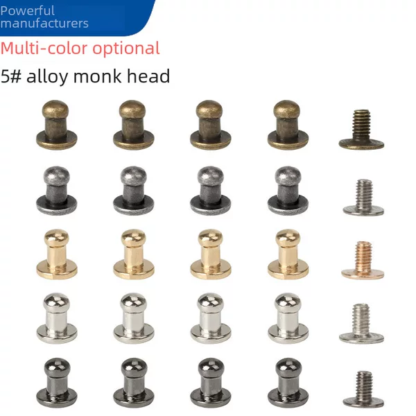 5mm factory discount clothing luggage hardware accessories pacifier nail pacifier buckle zinc alloy die-casting monk head Wholesale