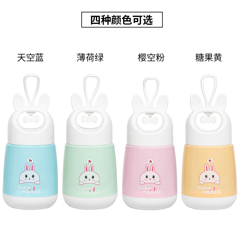 Taza de vidrio infantil con conejo - Regalo navideño, personalizable