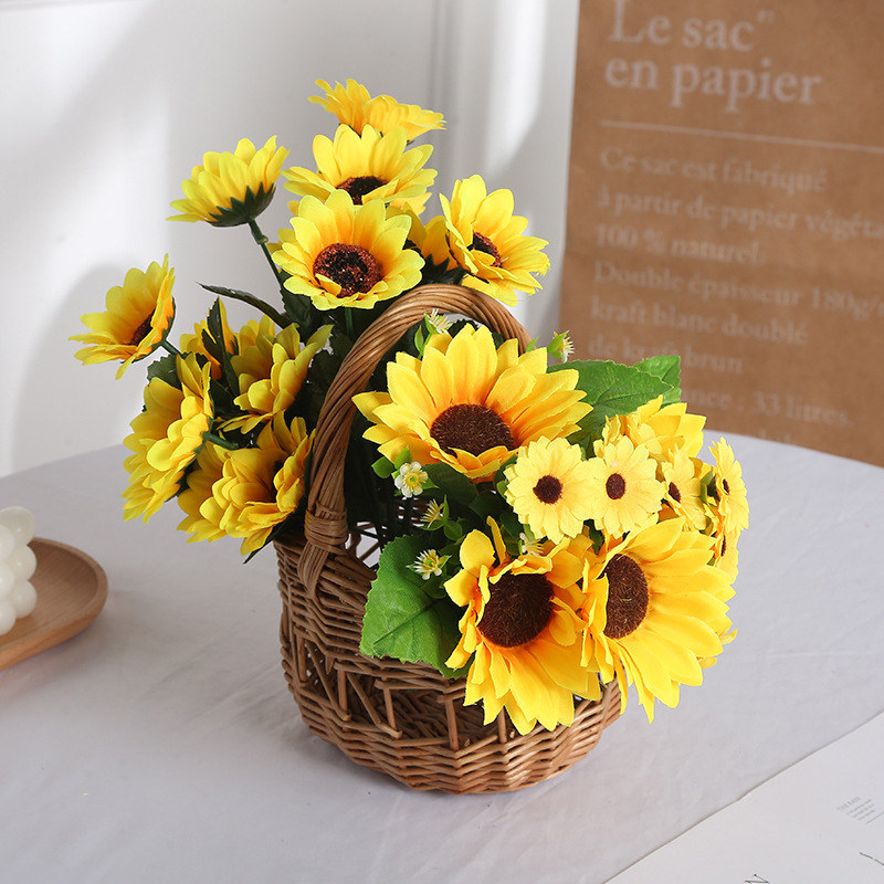 仿真向日葵太陽花婚慶布置攝影道具假花家居裝飾人造花廠家批發