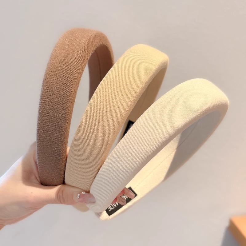 Coreana otoño invierno cinturón de cabello 2024 nuevo otoño invierno cráneo alto borde amplio presión de cabello pinzas de cabello tocado cinturón de cabello de alta calidad