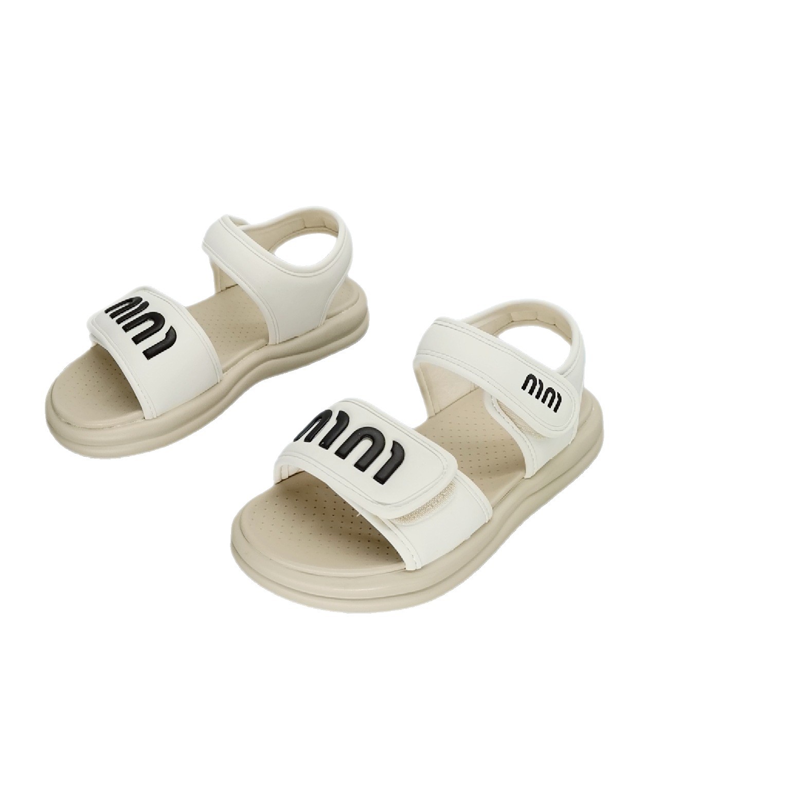 Verano estilo caliente 2025 sandalias retro mujer tesoro 8-13 años a través de la red zapatos casuales antideslizantes tendón de res zapatos de princesa zapatos de playa