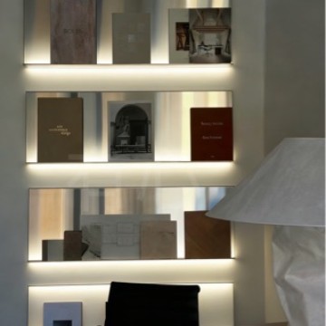 Wall-Mounted Stainless Steel Wall Storage Rack Display Shelf Bookshelf Wall Decoration Magazine Rack Industrial Style Multi-Layer