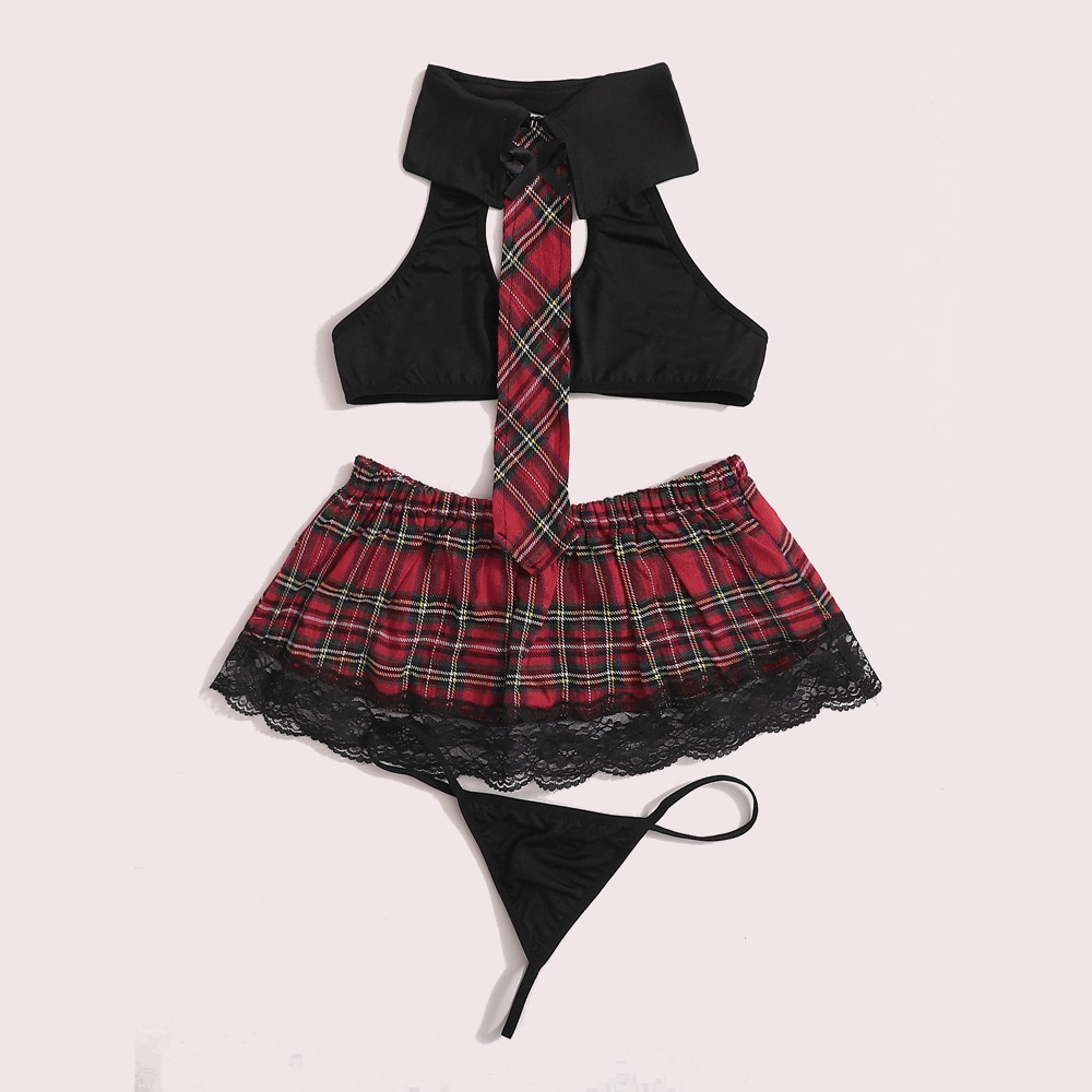 Sexy Cosplay Uniform Seduction Four-Piece Sexy Lingerie NSYO100564