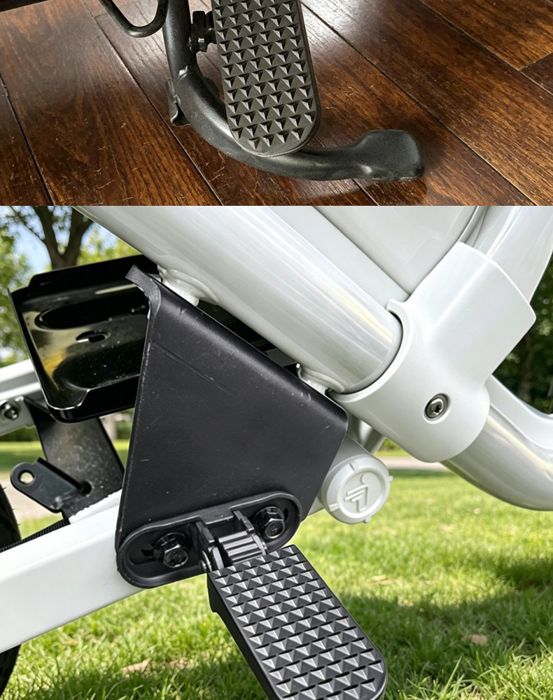 Suitable for the New Ninebot Fz2 Electric Scooter with New National Standard, Foldable Rear Footrest, Thickened Rear Footrest, Non-Damaging Installation Parts