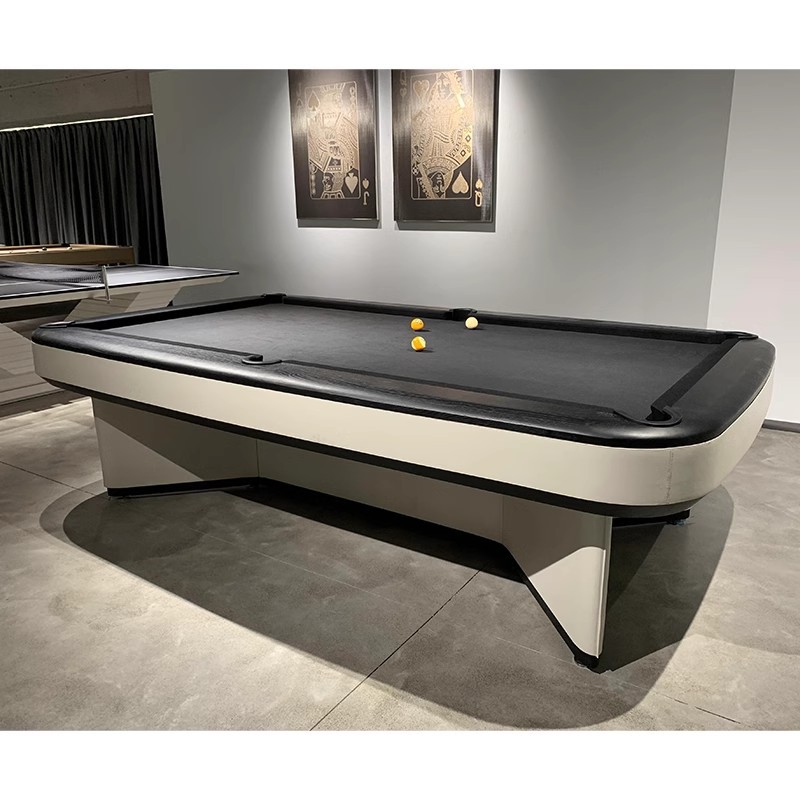 Mesa de billar de cuero para silla de montar, tipo estándar, hogar para adultos, comercial, fresno italiano de alta gama, mesa de billar cuadrada