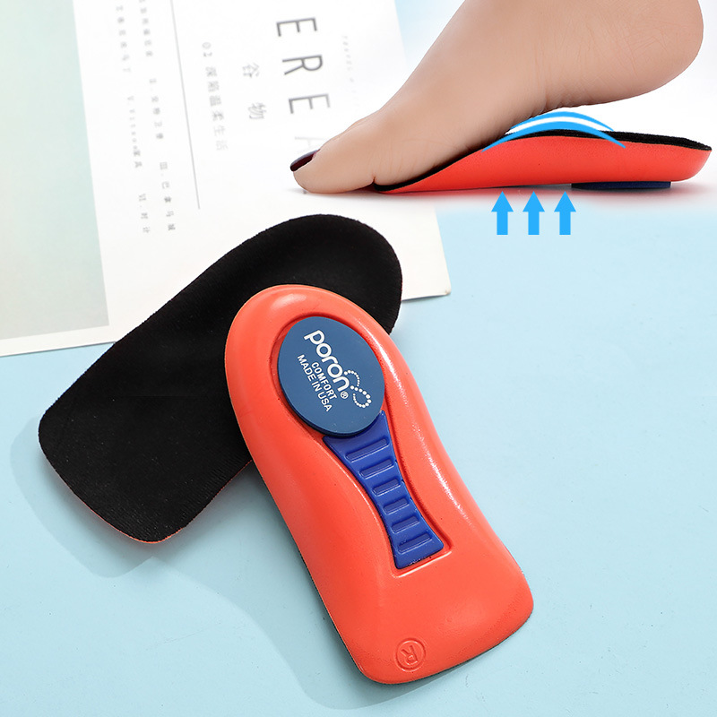 扁平足弓半垫足底部脚后跟筋膜高回弹足跟垫减震压透软舒适半码垫