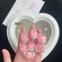 Тюльпан прозрачный маленький зажим ins милая девушка сердце студент Универсальный красивый челка боковой зажим Updo мультфильм головной убор