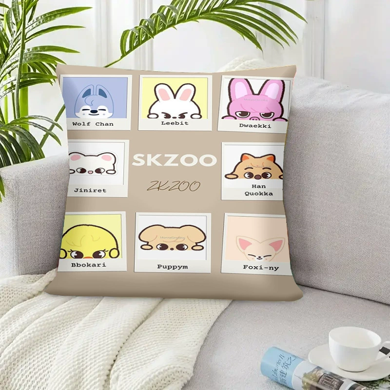 Cartoon pillow, plush doll, double-sided pillowcase