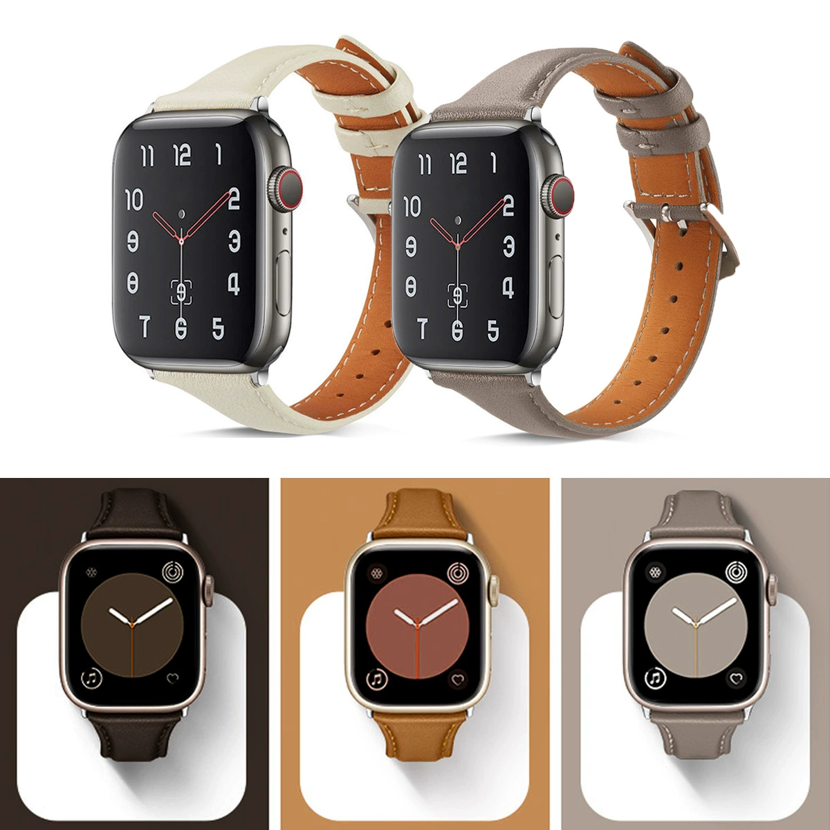 Apple, ремешок для часов, натуральная кожа