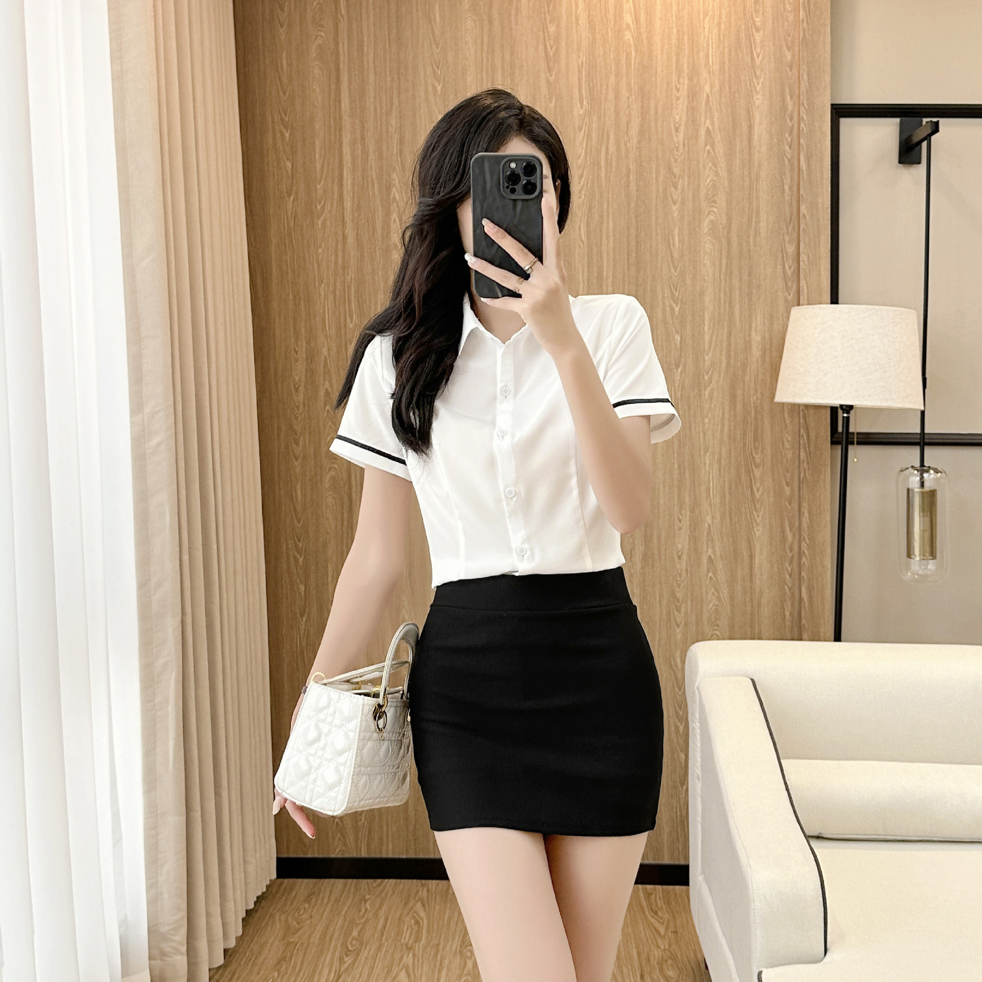 春秋新款女装短裙职业包臀裙显瘦修身半身裙一字女裙工作上班裙