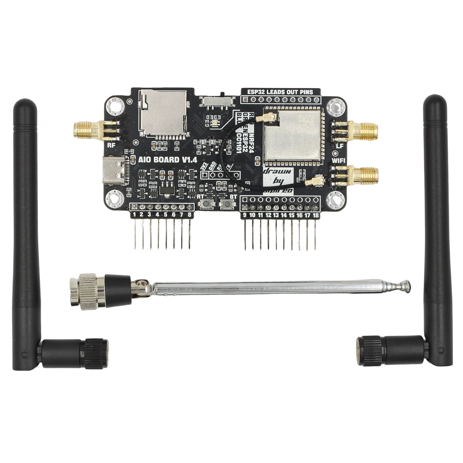 WIFI тройной расширительный модуль NRF24+ESP32 мультимодуль расширения