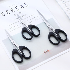 Office home stainless steel scissors, student and children handmade paper scissors, mini art black scissors wholesale