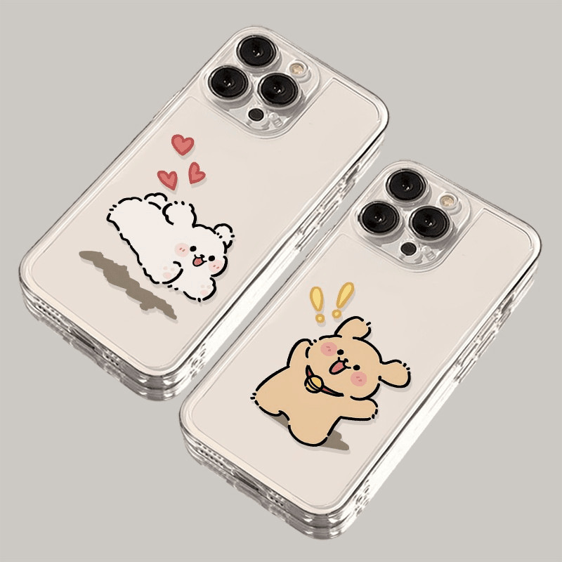 Line Puppy Suitable for Apple 15Promax Mobile Phone Case Iphone14 New 13 Cute 12 Soft Shell 11XS