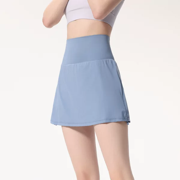 Summer Fake Two-piece Sports Skirt Women's Running Breathable High Waist Fitness Dance Skirt Training Yoga Skirt