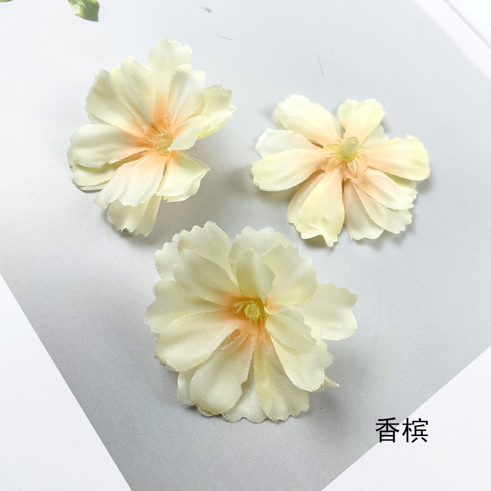 Simulación pequeña margarita flor di flor de ciruela falsa flor hecha a mano tocado accesorios de material de vestido paquete de paraguas decoración pequeña