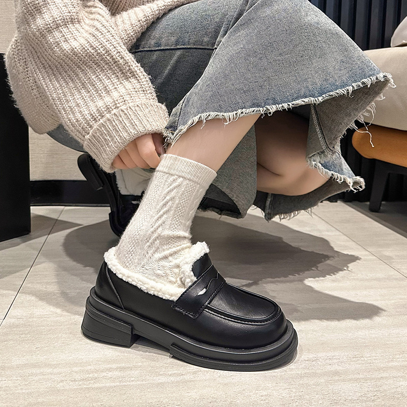 Insulated winter keep warm casual universal shoes English style…