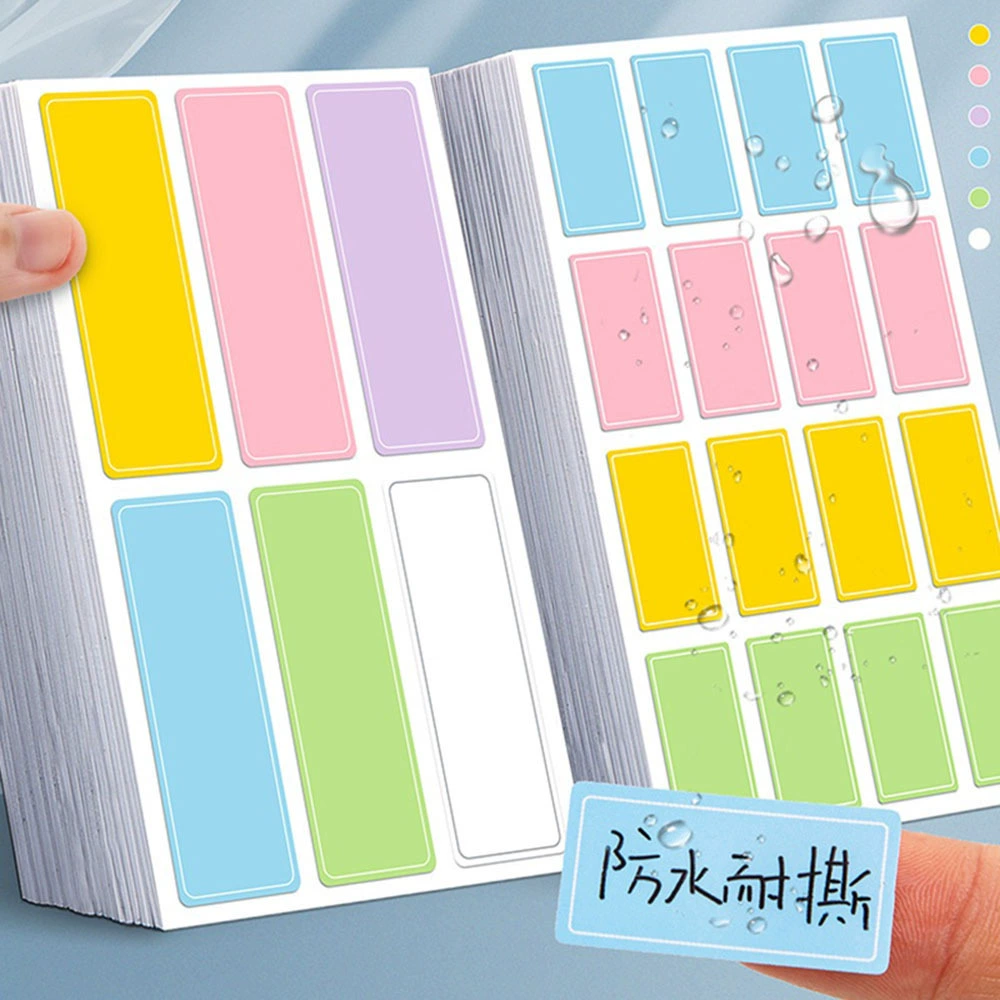 В наличии поставка цветные водонепроницаемые детские наклейки с именами почерк наклейки с именами детского сада клейкая этикетка