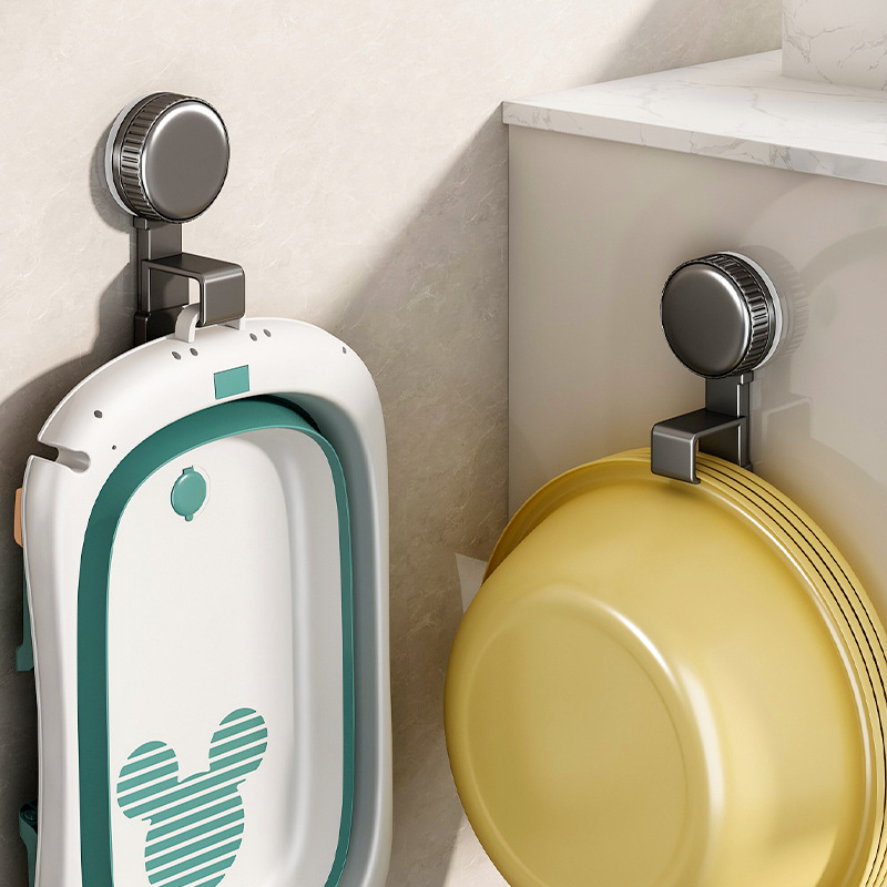 Suction Cup Basin Storage Rack Bathroom Basin Hook Bathroom Shelf Toilet No-Drill Household Basin Hanging Organizer