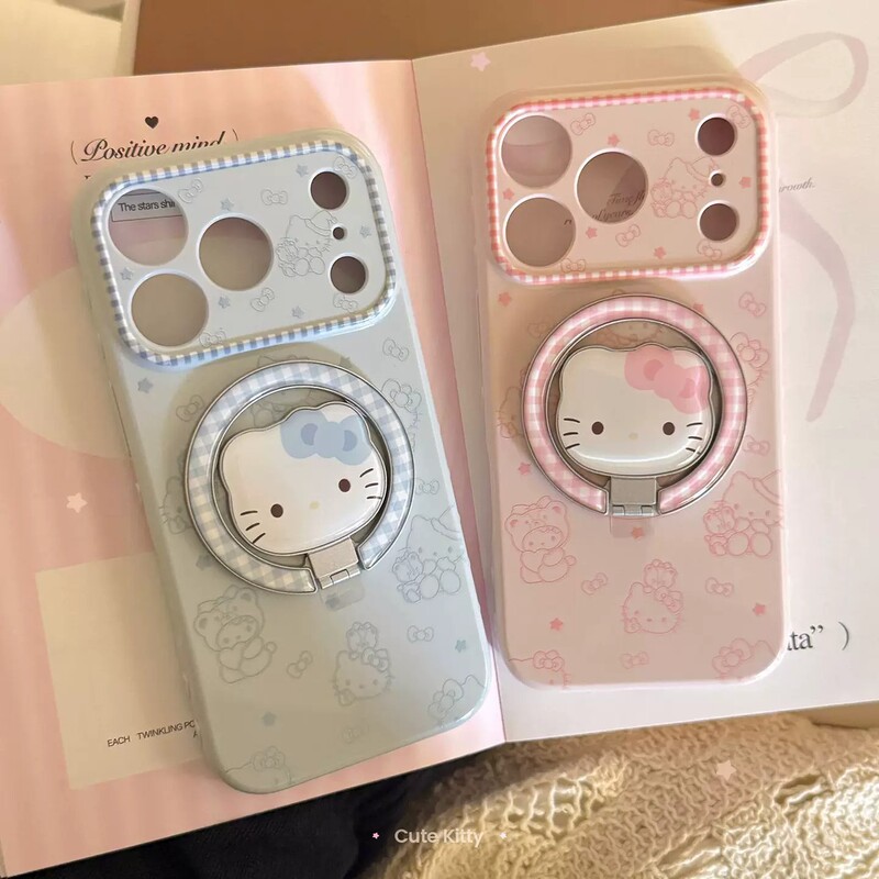 Suitable for Iphone16Kt Plaid Ring Stand Phone Case with Full Screen Lines Kt Apple 17/15 Anti-Fall Soft Case Suitable for Iphone16Kt Plaid Ring Stand Phone Case with Full Screen Lines Kt Apple 17/15 Anti-Fall Soft Case