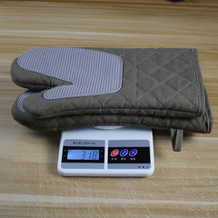 Canvas silicone high-temperature resistant 500 degrees barbecue oven microwave heat-insulating baking commercial thick long heat-resistant gloves