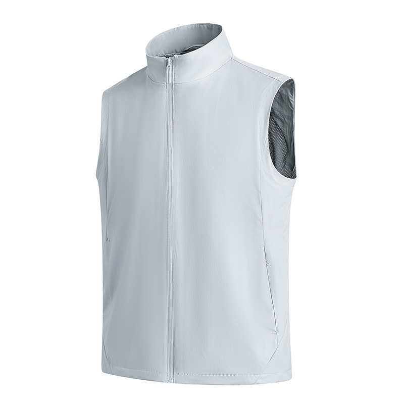 Outdoor Spring and Summer Thin High-End Waterproof Soft-Shell Vest Workwear Sleeveless Quick-Drying Air-Conditioned Clothing for Men