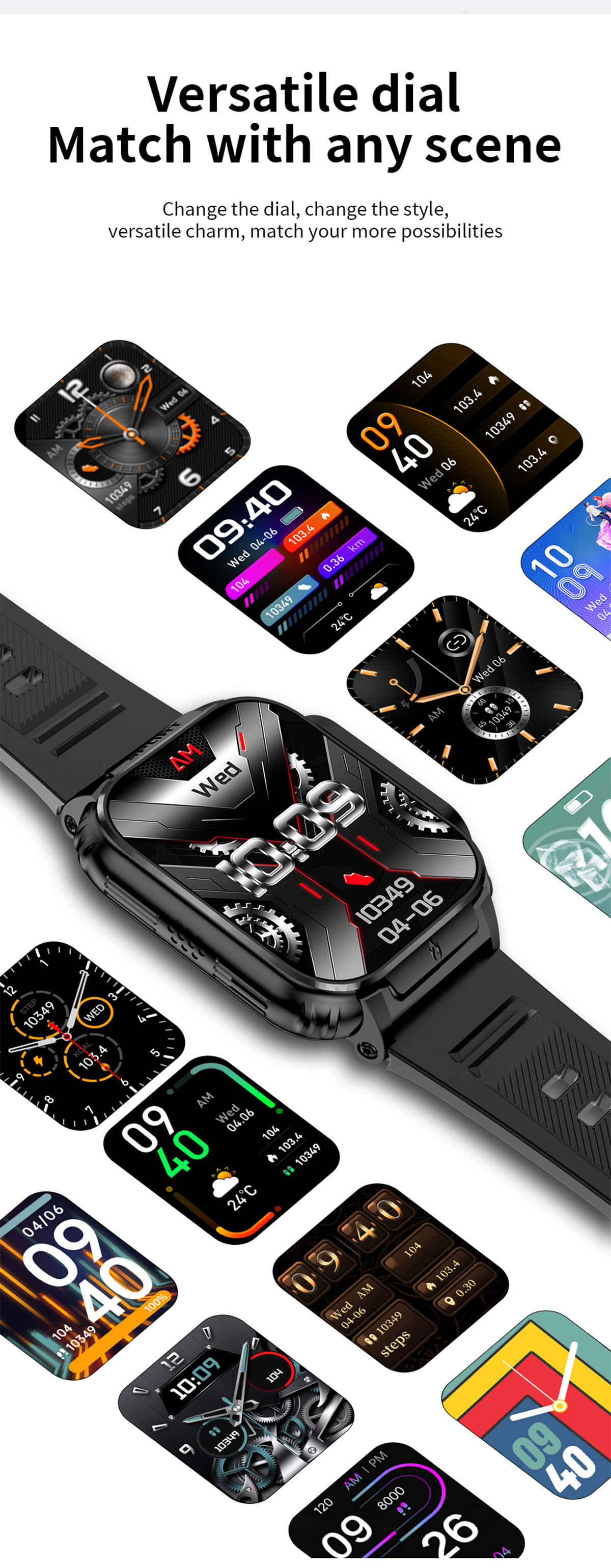 P60 Smartwatch Mit Bluetooth-telefonie Und Gesundheitsmonitor_voghion.com