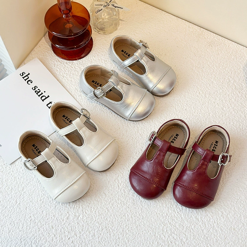 Children's demi-season shoes for leather shoes for princess, Korean style