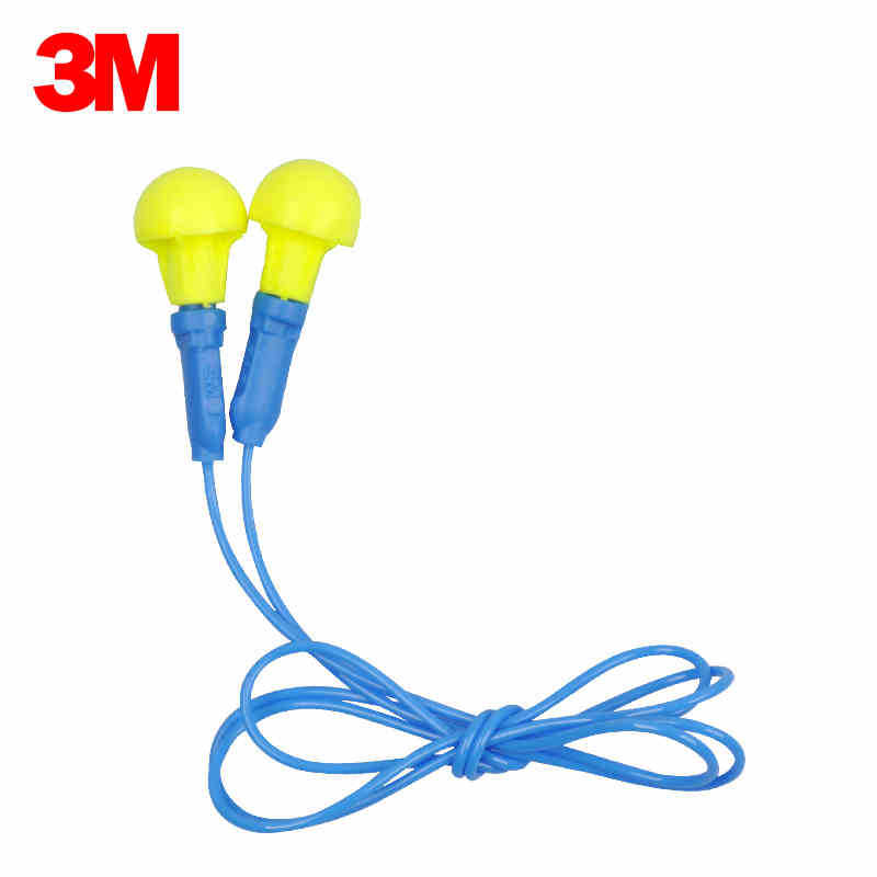 3M带线免揉搓耳塞318-1005学习飞机睡眠降噪耳塞男女舒适防噪耳塞