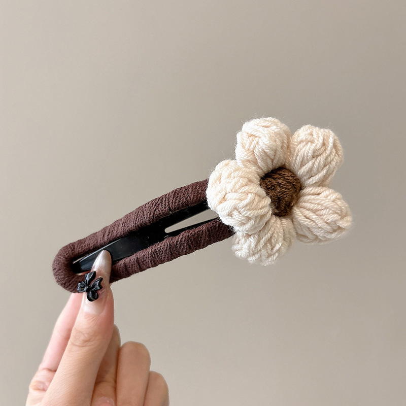 Flores grandes clip de boca de pato para mujeres cabeza trasera clip de cabello de alta sensibilidad más clip lateral agarrar clip de cabello
