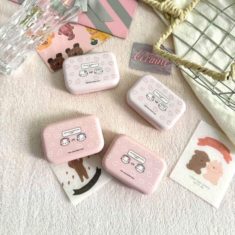 Ins creative niche cute ~ like fish contact lens box simple beautiful pupil box partner care box B105